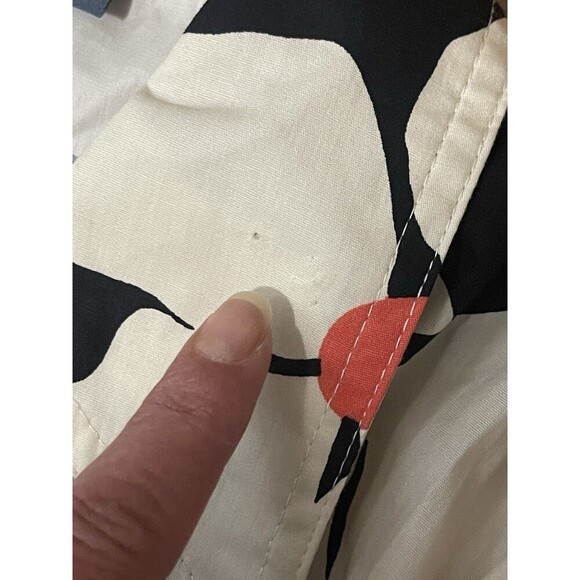 MODCLOTH Floral Button Front Shirt Dress Size Small Black White NEW Retro Casual - Picture 10 of 11